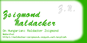 zsigmond maldacker business card